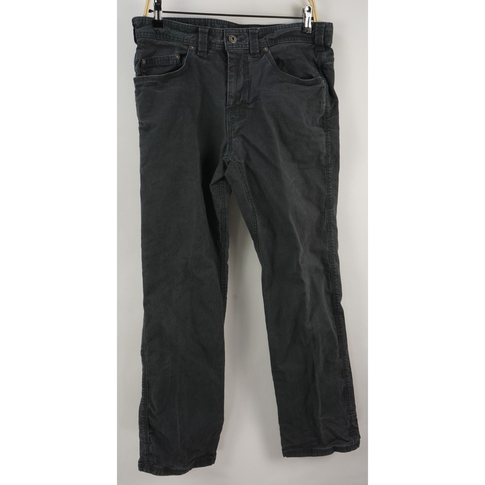 prAna Men's 33 x 32 Gray Woven Stretch Outdoor Carpenter Jeans 5 Pocket Pants - Picture 1 of 11